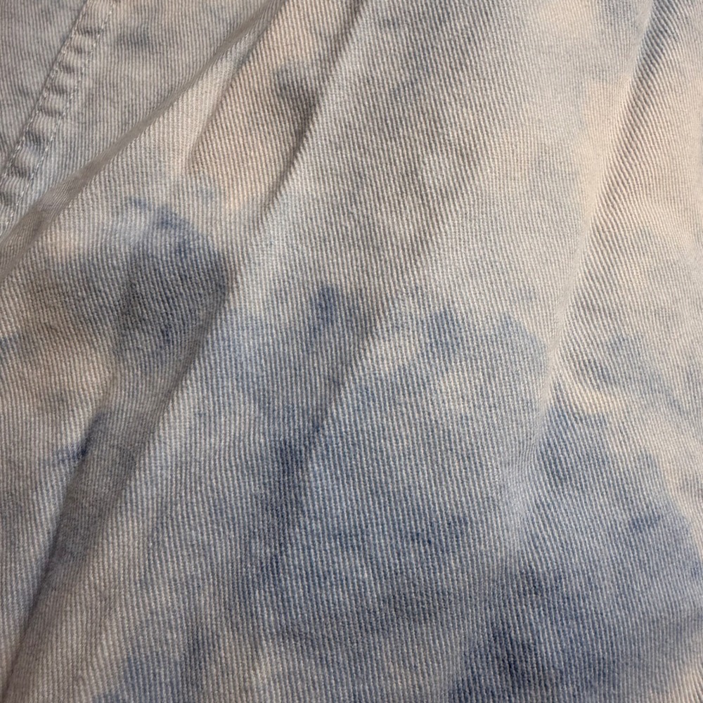 Lauren Ralph Lauren Blue White Tie Dye Acid Wash Denim Trucker Jacket XL Cotton - Picture 8 of 8